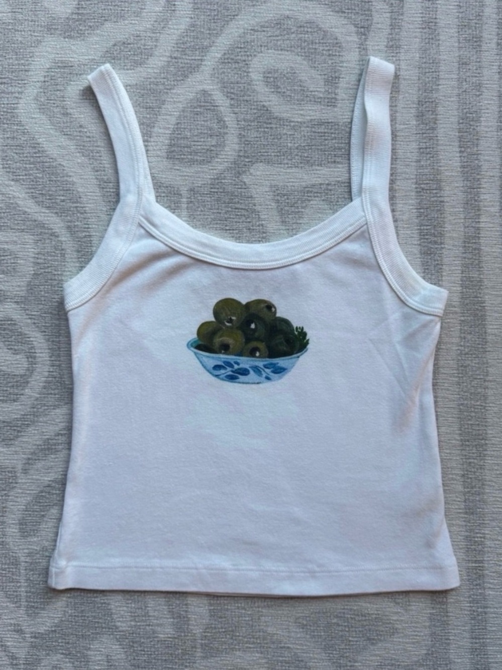 Lisa Says Gah! Olive Bowl Harley Tank - Picture 3 of 5